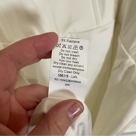 House Of CB Womens Ivory Lois Corset Satin Midi Dress - Picture 13 of 14